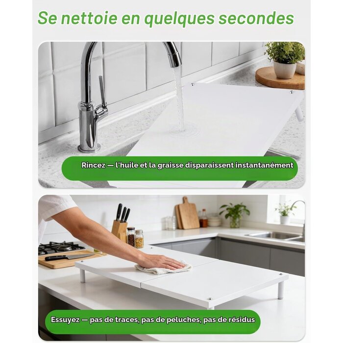 Couvercle de plaque de cuisson extensible blanc - 22% de remise