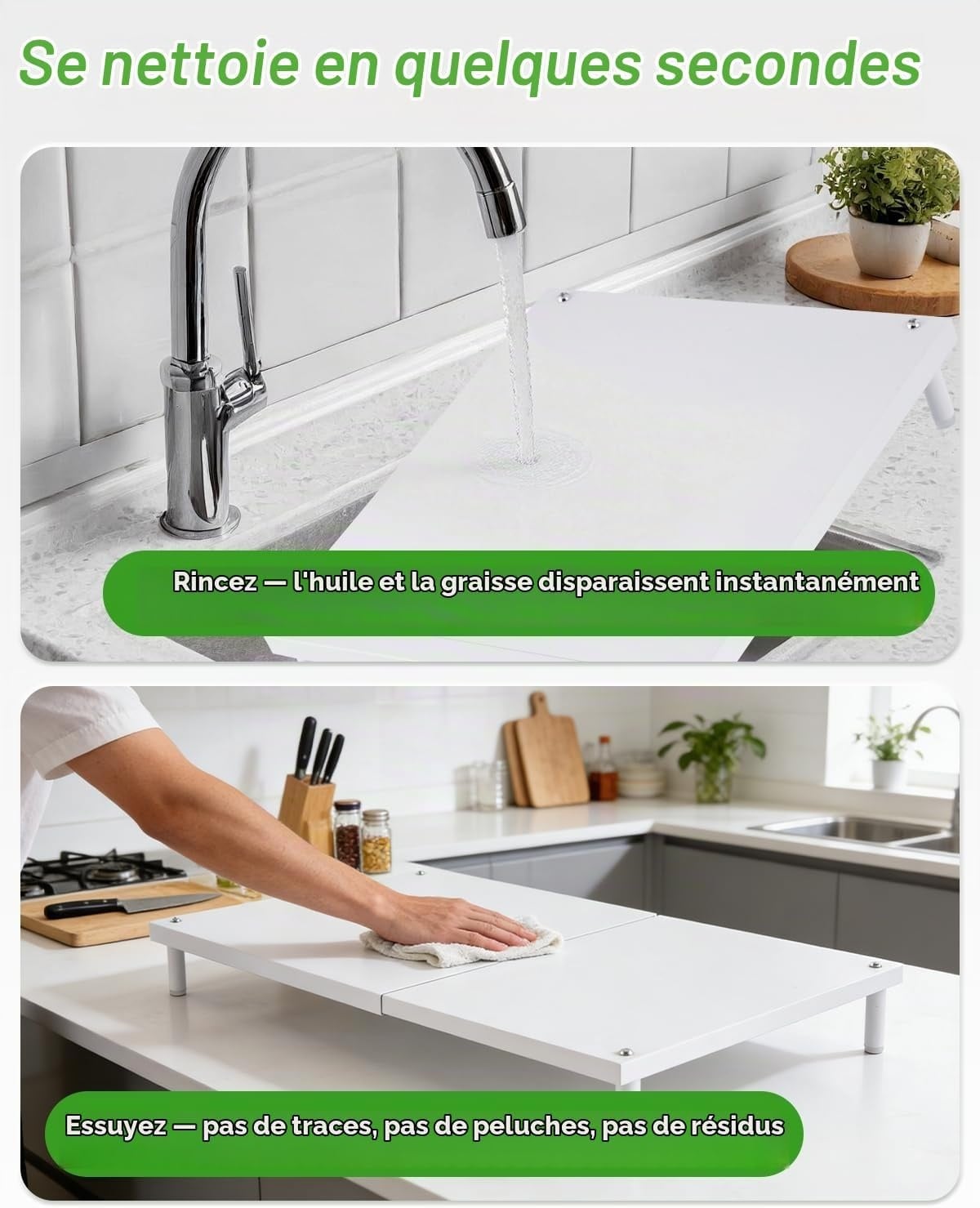 Couvercle de plaque de cuisson extensible blanc - 22% de remise
