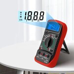 Vloer-verwarming.com Multimètre numérique avec écran LCD - testeur électronique - Rouge