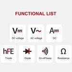 Vloer-verwarming.com Digitales Multimeter mit LCD-Display – elektronisches Messgerät – Rot