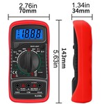 Vloer-verwarming.com Multimètre numérique avec écran LCD - testeur électronique - Rouge
