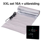 Pro-mat Kit complet de chauffage au sol par film XXL 150 watts avec thermostat WiFi 16A + module de charge