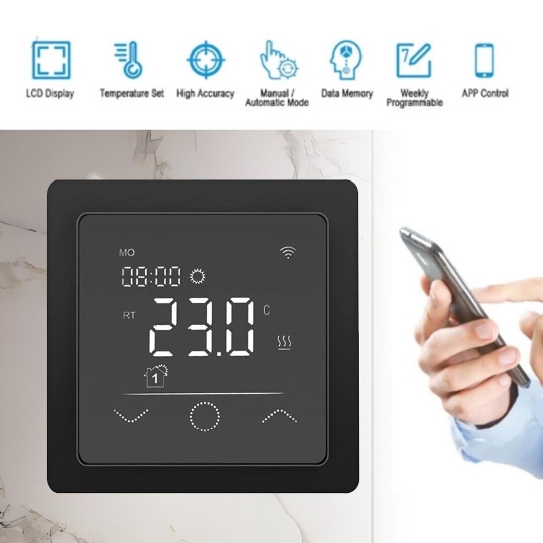 Pro-mat Pro-mat Pro Series PS60 Smart WiFi Thermostat – 55×55 | Open Window | Smart & Energy-Efficient for the Future