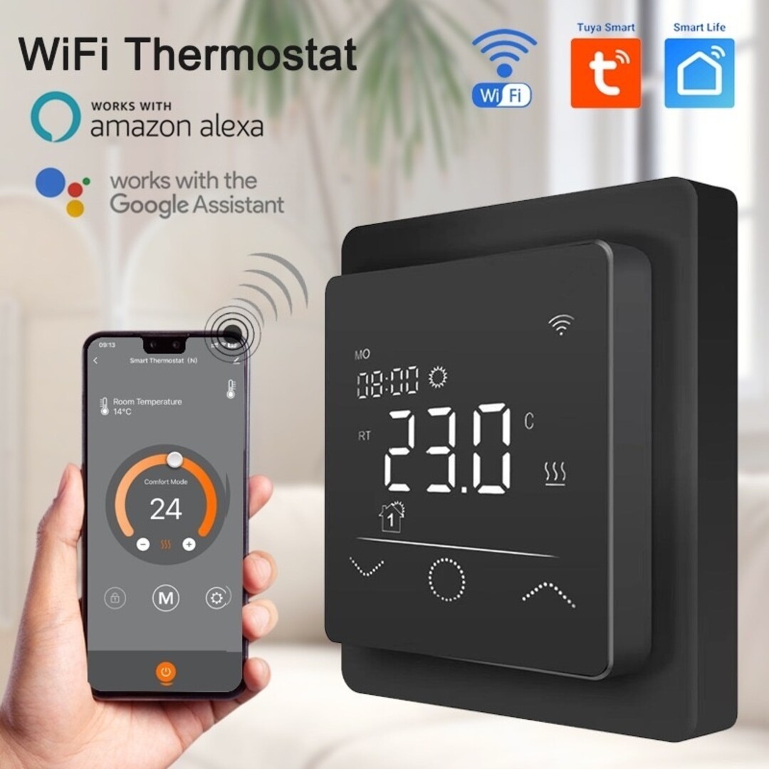 Pro-mat Pro-mat Pro Series PS60 Smart WiFi Thermostat – 55×55 | Open Window | Smart & Energy-Efficient for the Future