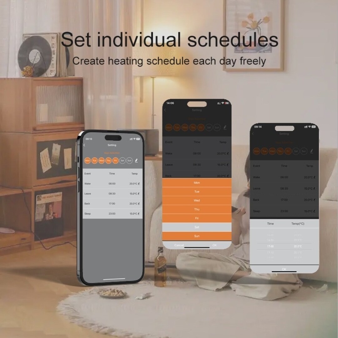 Pro-mat Pro-mat Pro Series PS60 Smart WiFi Thermostat – 55×55 | Open Window | Smart & Energy-Efficient for the Future