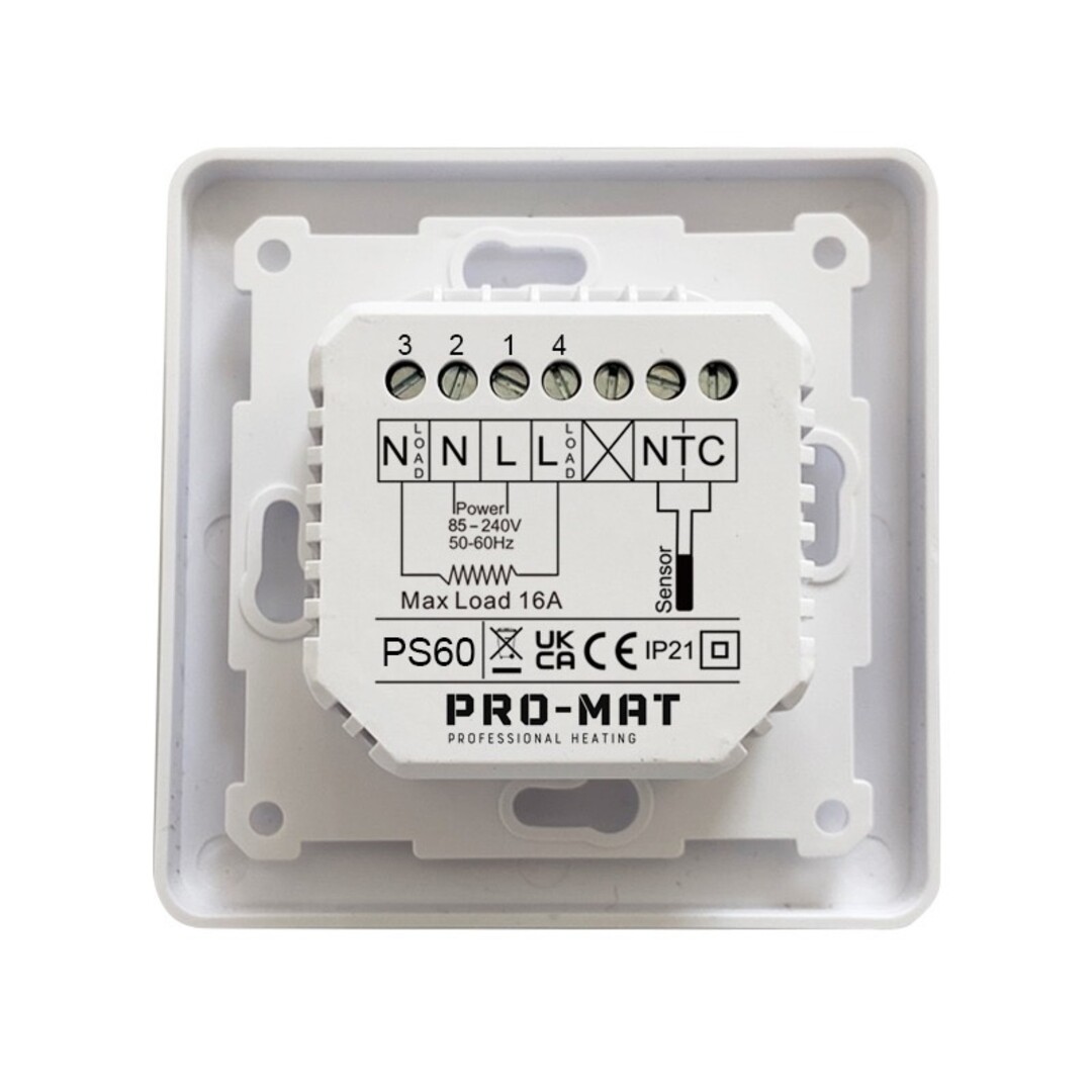 Pro-mat Pro-mat Pro Series PS60 Smart WiFi Thermostat – 55×55 | Open Window | Smart & Energy-Efficient for the Future