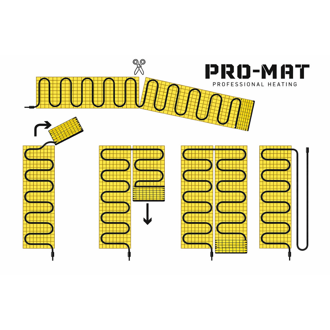 Pro-mat XXL pro-serie complete underfloor heating set 150 watts with 25A WiFi thermostat