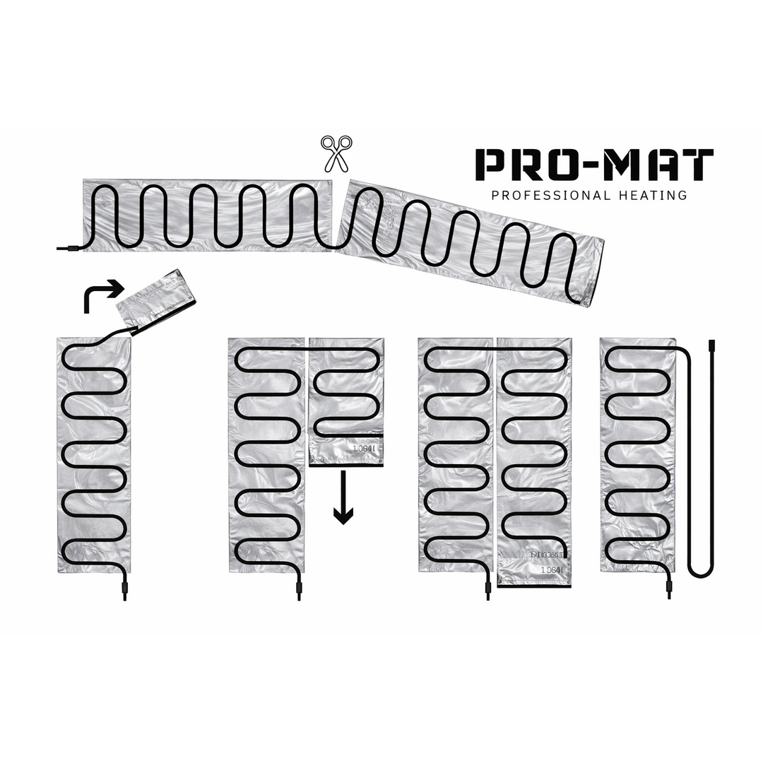 Pro-mat XXL complete foil underfloor heating set 150 watts with 25A WiFi thermostat
