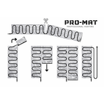 Pro-mat Kit complet de chauffage au sol électrique par film, 150 watts, thermostat Wi-Fi inclus.