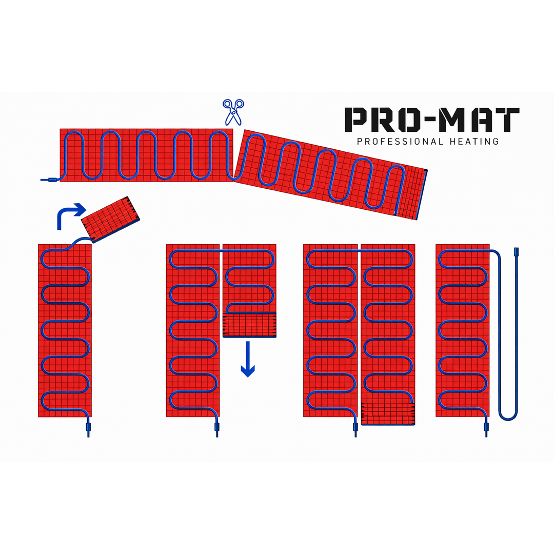 Pro-mat Complete underfloor heating set, 150 watts incl. analogue thermostat