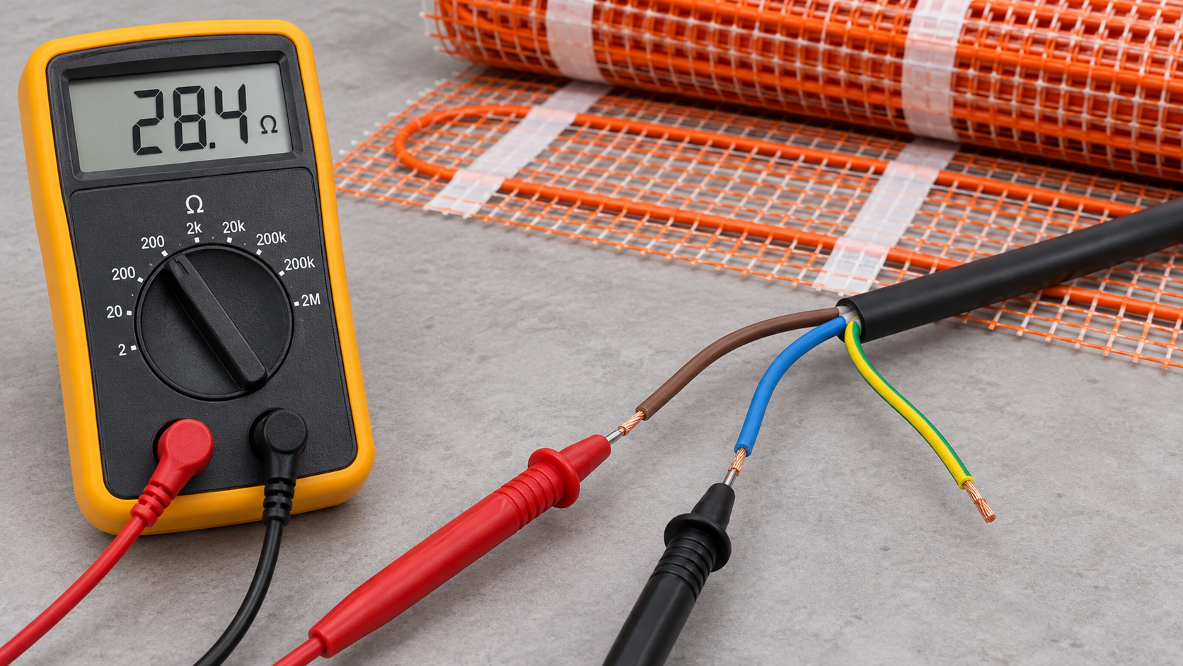 Cómo medir la calefacción eléctrica por suelo radiante con un multímetro (guía)