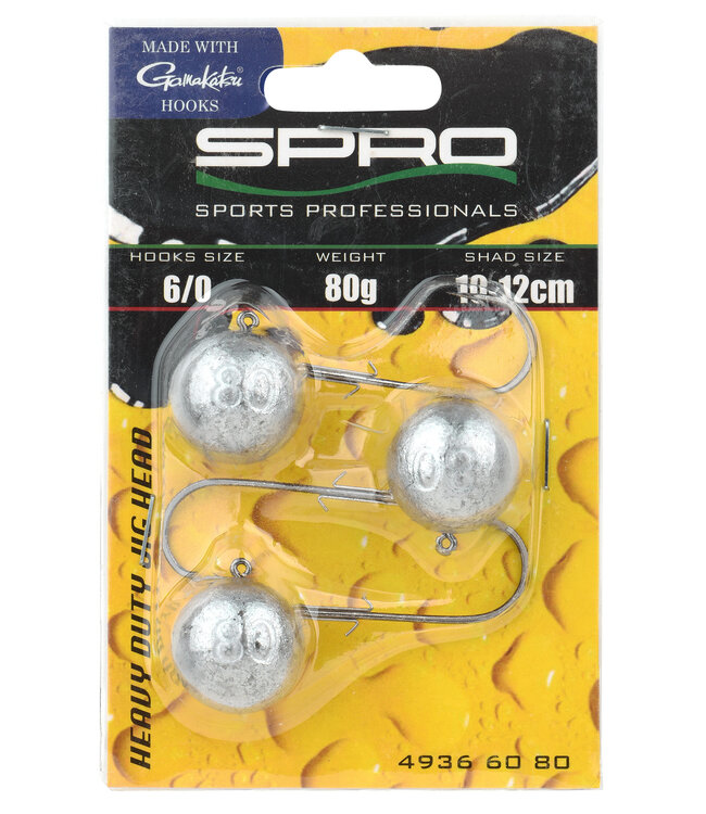 SPRO SPRO ROUND HD JIGHEAD 90 HAAKMAAT #6/0 7 T/M 80 GRAM