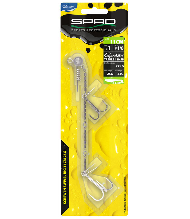 Spro SPRO SCREW IN SWIVEL RIG 9 / 11 CM