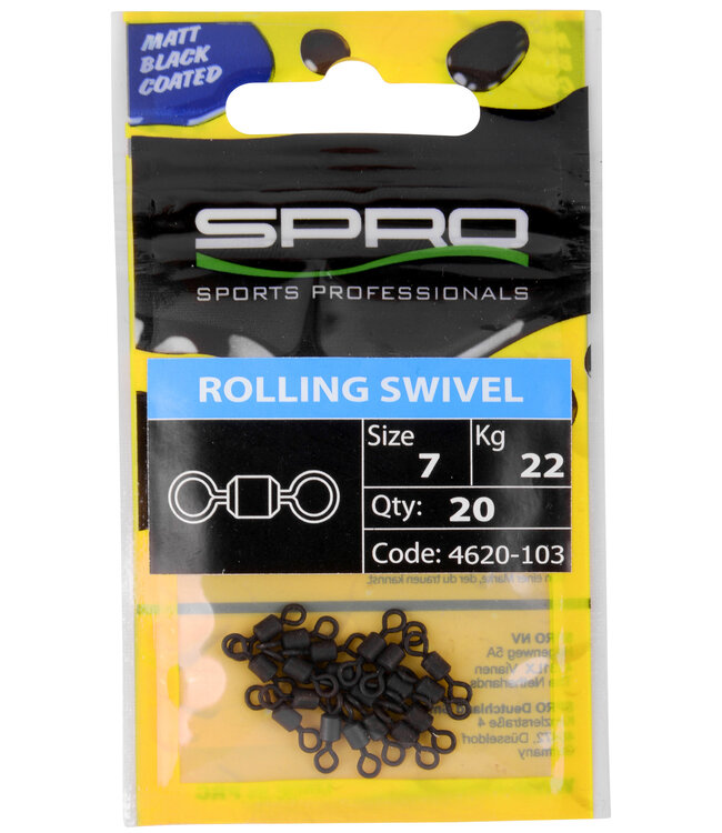 SPRO SPRO MATTE BLACK ROLLING SWIVEL