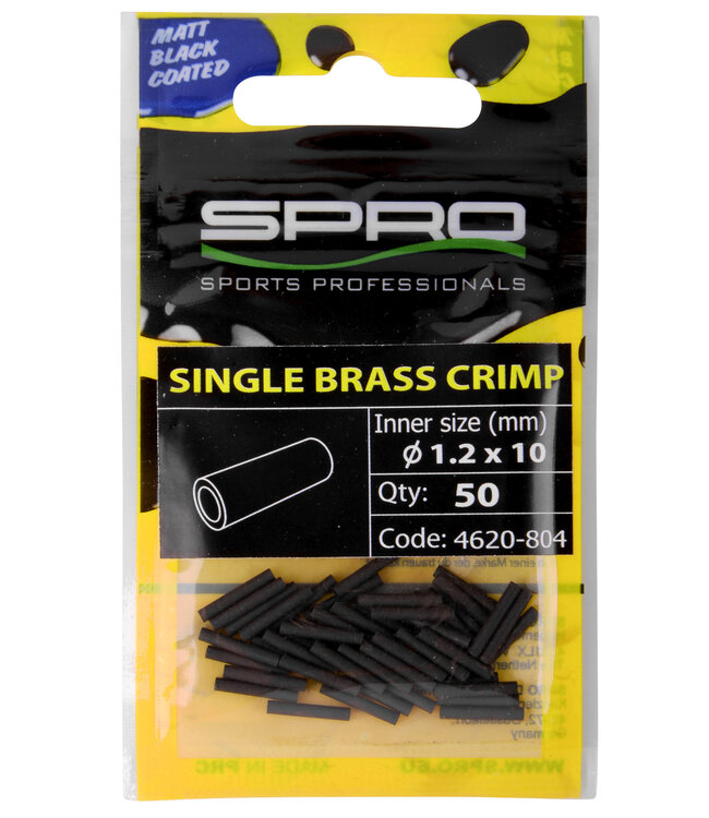 SPRO SPRO MATTE BLACK SINGLE BR CRIMP
