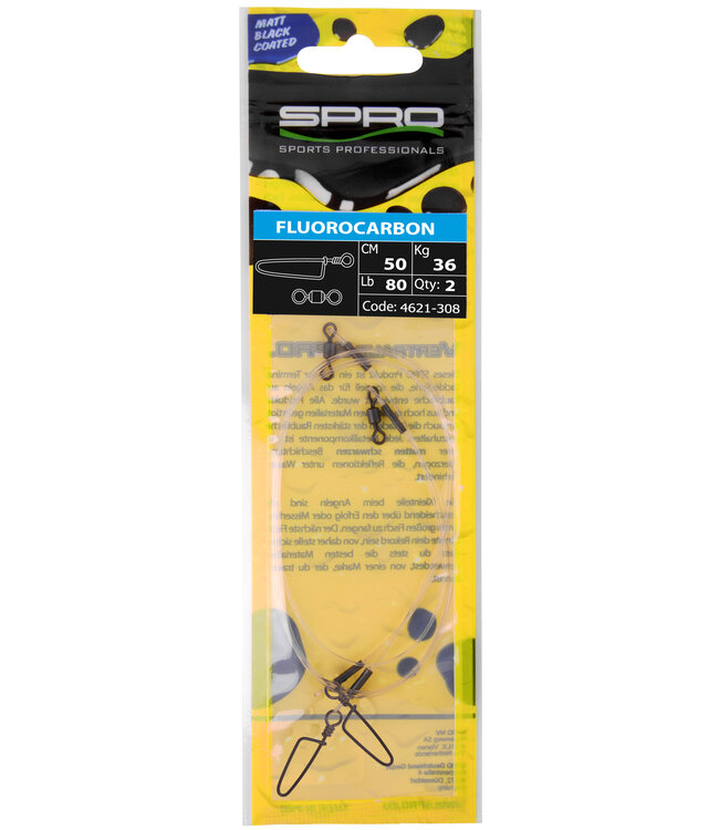 SPRO SPRO MATTE BLACK LEADER FLUORO.