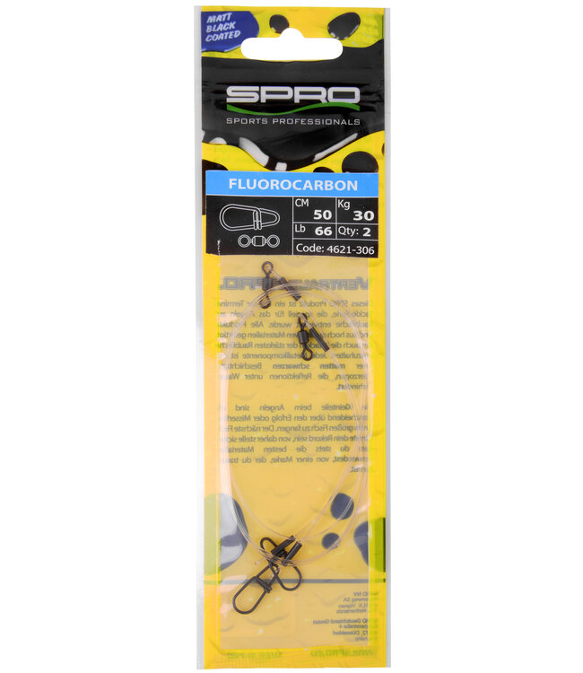 SPRO SPRO MATTE BLACK LEADER FLUORO.