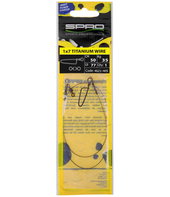 SPRO SPRO MATTE BLACK LEADER TI 1X7W