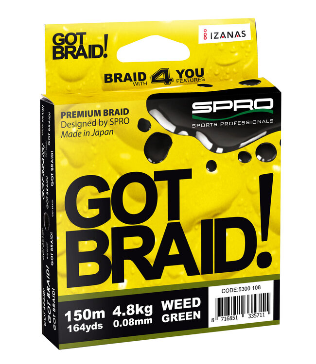 SPRO SPRO GOT BRAID! GREEN/YELLOW