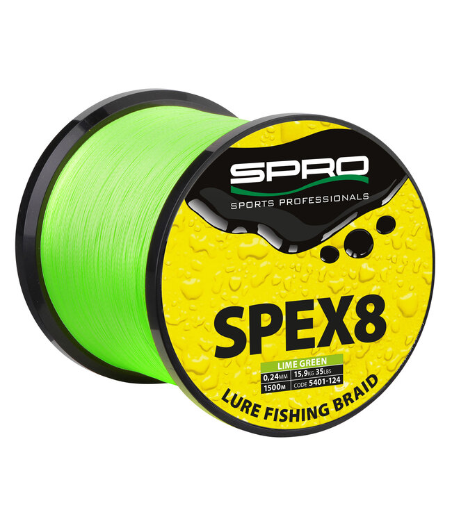 Spro SPRO SPEX8 BULK BRAID LIME GREEN