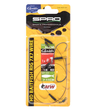 Spro SPRO HEAVY DUTY BAITFISH RIG 12/18 KG 30 CM SINGLE HOOK