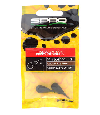 Spro SPRO TUNGSTEN TEAR DS SINKERS MATTE GREEN