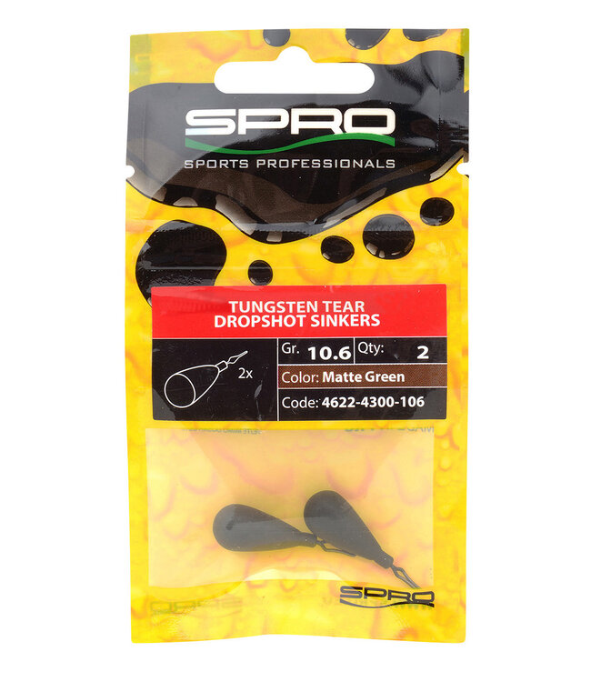 Spro SPRO TUNGSTEN TEAR DS SINKERS MATTE GREEN