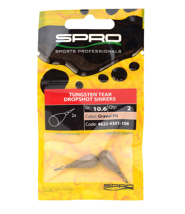 Spro SPRO TUNGSTEN TEAR DS SINKERS GRAVEL PIT