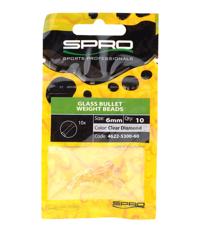 SPRO SPRO ROUND SMOOTH GLASS BEADS DIAMOND