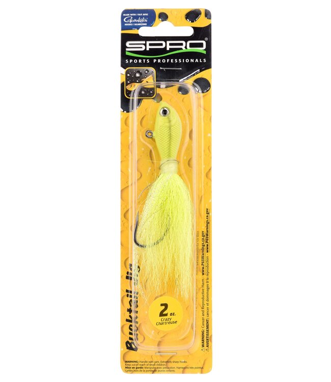 SPRO SPRO Bucktail Jig – Crazy Chartreuse 7-227 GRAM