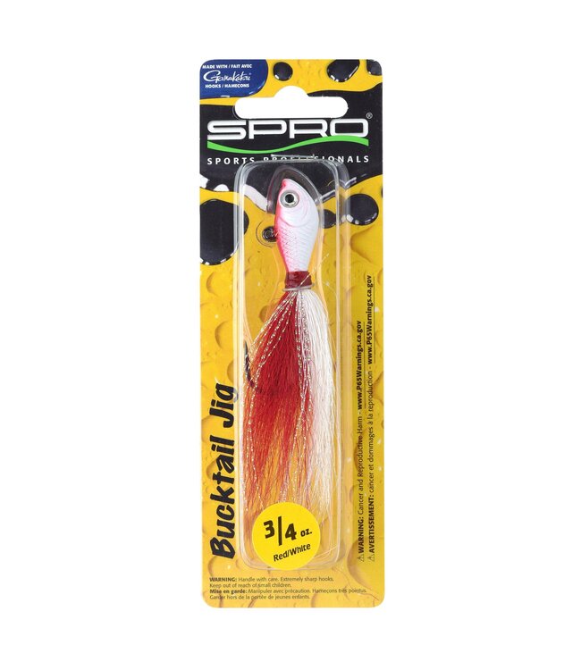 SPRO SPRO Bucktail Jig – Red/White  11-170 GR