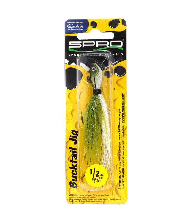 SPRO SPRO Bucktail Jig – Sand Eel Green   7-28 GR