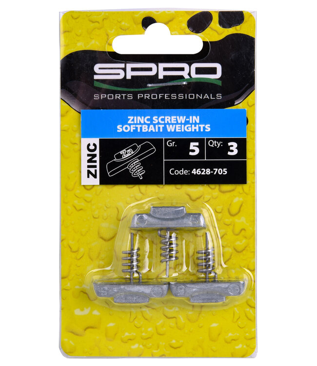 SPRO SPRO ZINC Screw-In Softbait Weights   3-10 gr  3PCS