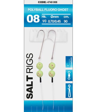 Spro SPRO  08 SALT RIG POLYBALL FLUORO GHOST #1/0
