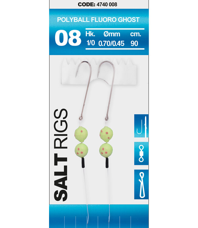 Spro SPRO  08 SALT RIG POLYBALL FLUORO GHOST #1/0