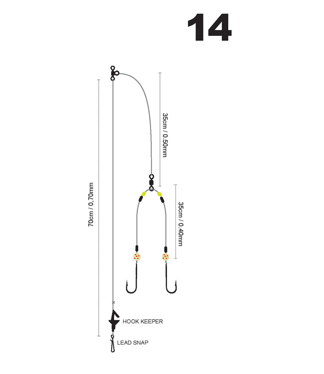 SPRO SPRO  14 SALT RIG WISHBONE GHOST #1/0