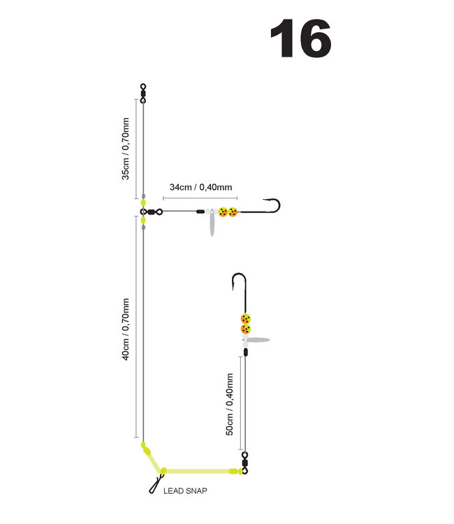 SPRO SPRO  16 SALT RIG BOAT FLASH BLADE KIWI #1/0