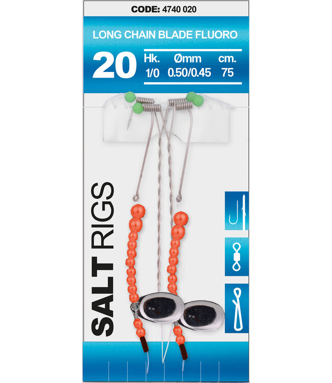 Spro SPRO  20 SALT RIG CHAIN BLADE FLUORO #1/0
