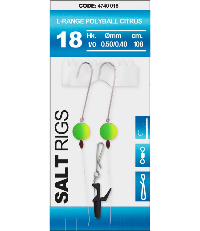 Spro SPRO  18 SALT RIG LR POLYBALL CITRUS