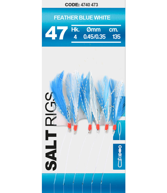 SPRO SPRO  47 SALT RIG FEATHER BLUE WHITE