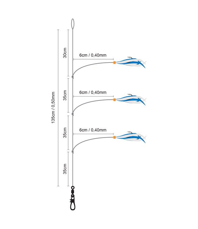SPRO SPRO Salt Rig 47 Feather Blue White