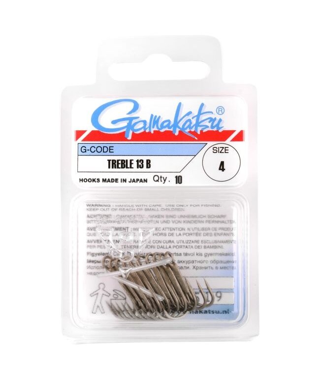 Gamakatsu GAMAKATSU 13N TREBLE HOOKS NICKEL