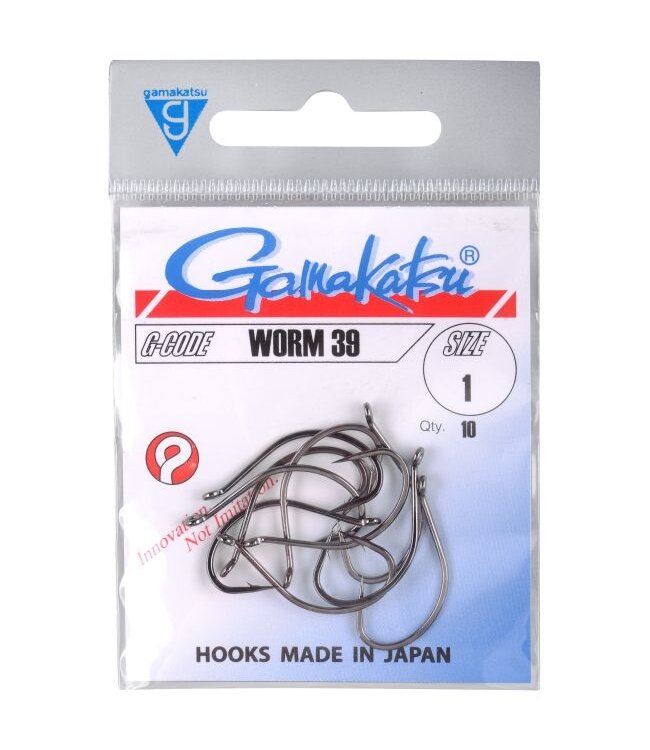 Gamakatsu GAMAKATSU WORM 39 HOOKS BLACK