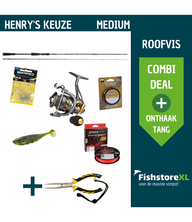 FishstoreXL Henry’s Keuze Medium – Roofvisset + Gratis Tang