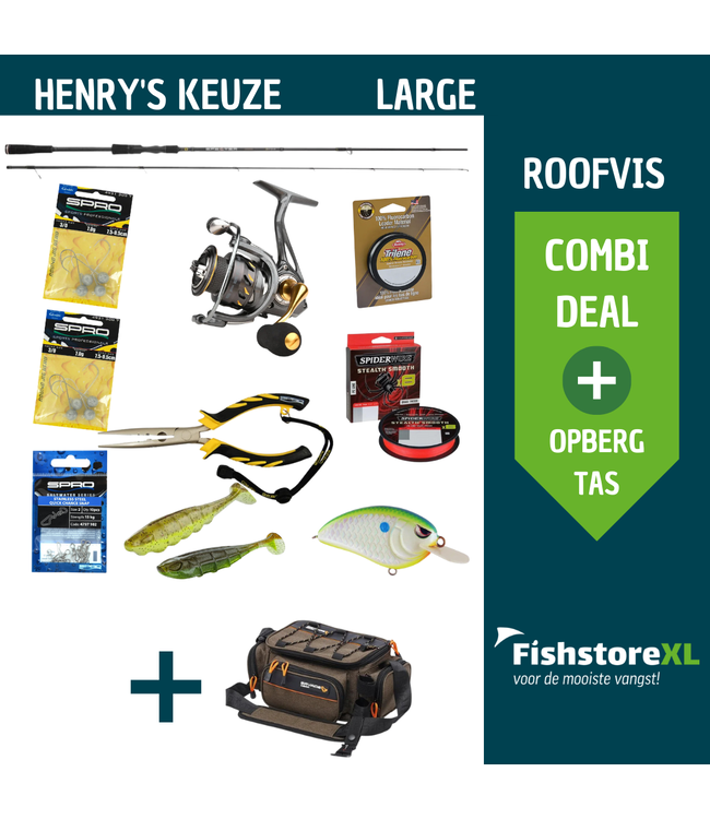 FishstoreXL Henry’s Keuze Large – Roofvisset + Gratis Savage Gear Tas