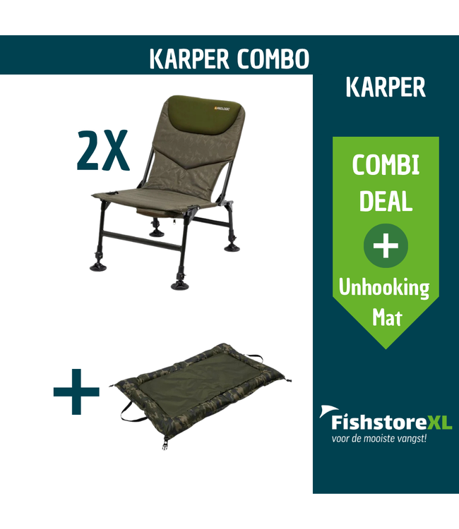 FishstoreXL Karper Set 2 Stoelen + Gratis Onthaakmat