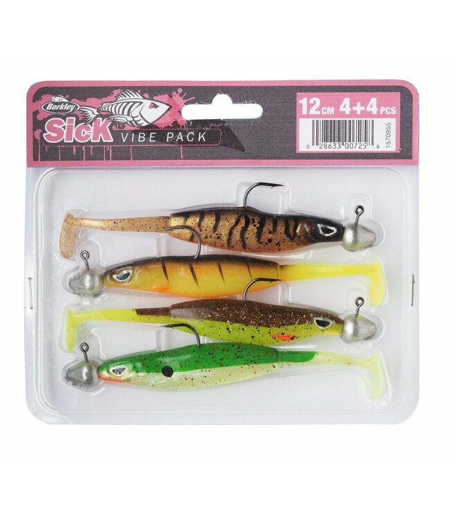 Berkley BERKLEY Sick Vibe 12cm 4pc pre-rigged bismuth