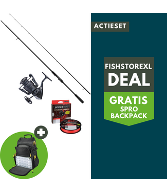 FishstoreXL Snoekbaars  Actieset – 2.51m 7–25g + Molen + Lijn + GRATIS Backpack