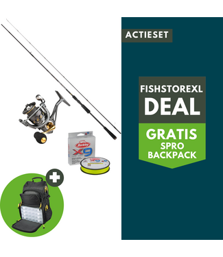 FishstoreXL Baars Actieset 2.28m 5-14g + Molen + Lijn + GRATIS Backpack