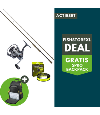 FishstoreXL Allround Actieset 2.51m 12-35g + Molen + Lijn + GRATIS Backpack